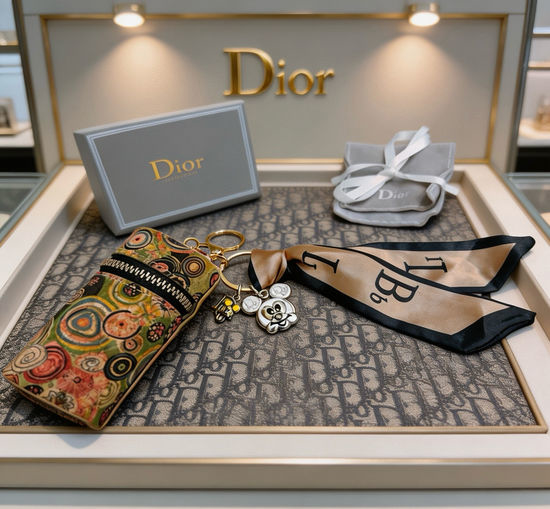 Christian Dior CD Vintage Keychain Bag Charm Pendant