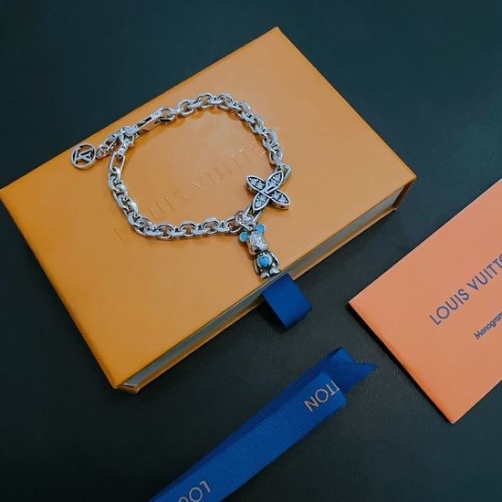 Louis Vuitton LV Vintage Cuban Chain Bracelet Fashion Jewelry