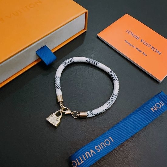 Louis Vuitton LV Leather Braided Bracelet Classic Daily Jewelry
