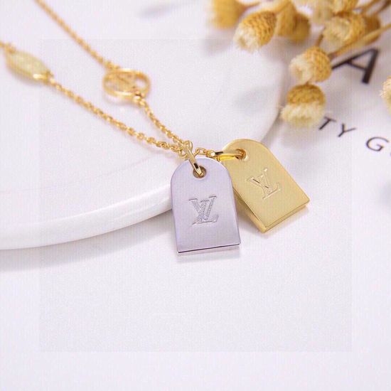 Louis Vuitton LV Double Tag Plated Gold Bracelet
