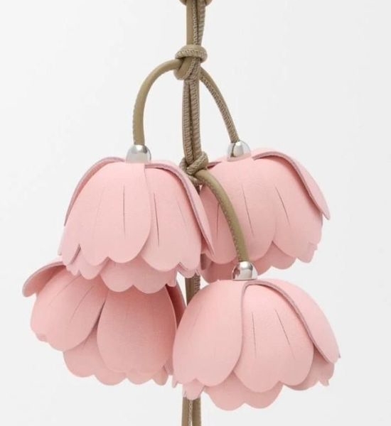 Loewe Pink Flower Bag Pendant Charm
