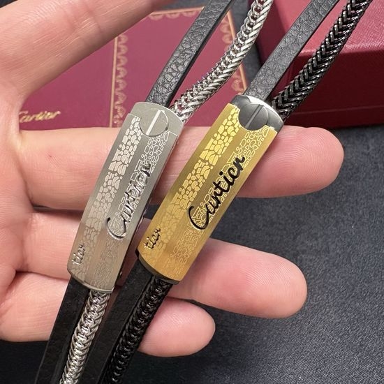 Cartier Leather Chain Bangle Classic Versatile Jewelry