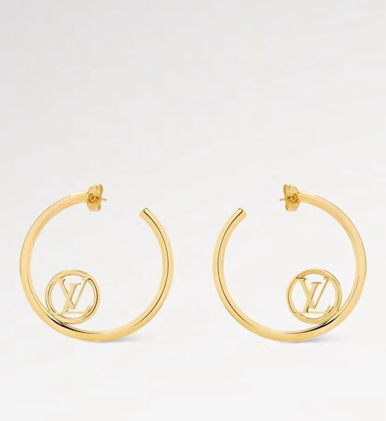 Louis Vuitton LV Polished Logo Letter Stud Earrings Classic