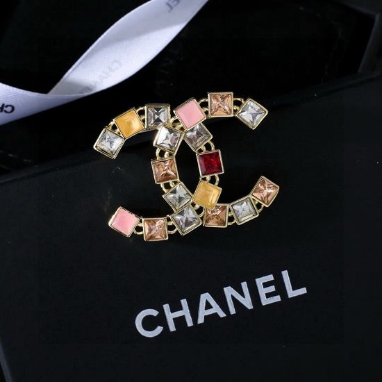 Chanel Color Diamond Brooch Exquisite Craftsmanship Elegant Style