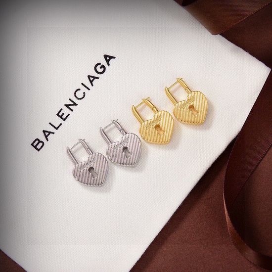Balenciaga 18k Gold Plated Unique Design Earrings