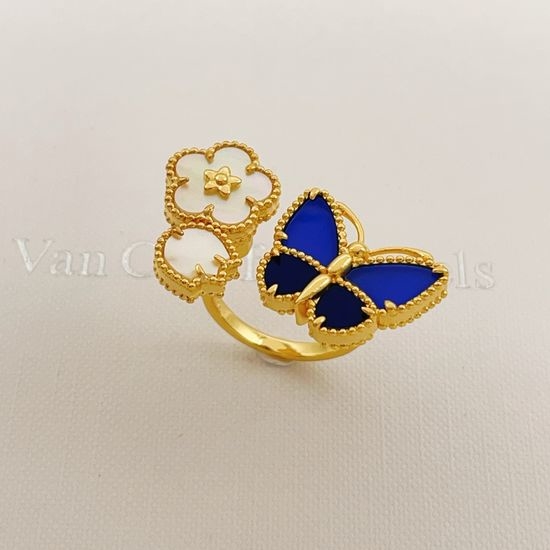 Van Cleef & Arpels VCA Gold Butterfly Adjustable Ring