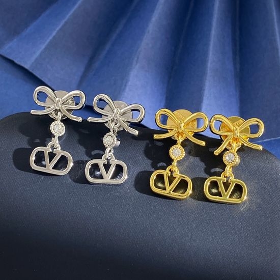 Valentino Bow Knot Twist Braided Stud Earrings
