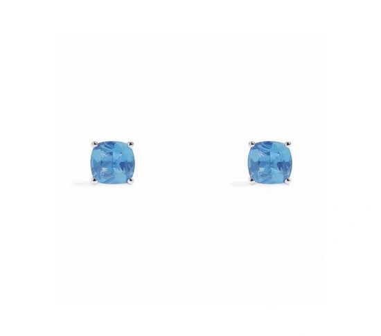 Apm monaco Lake Blue Square Stud Earrings Simple