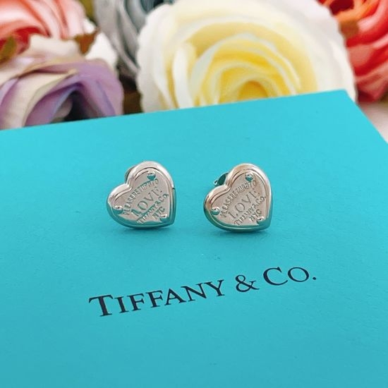 Tiffany & Co. Silver Heart Stud Earrings