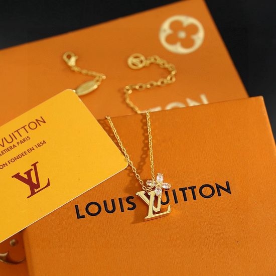 Louis Vuitton LV Classic Letter Pendant Necklace