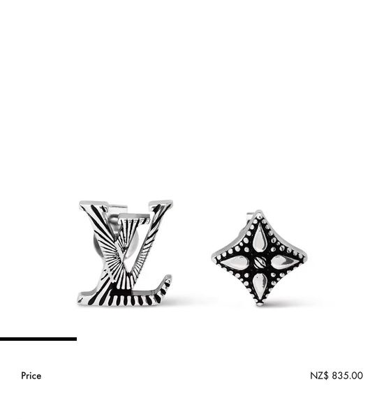 Louis Vuitton LV Vintage Unique Design Stud Earrings