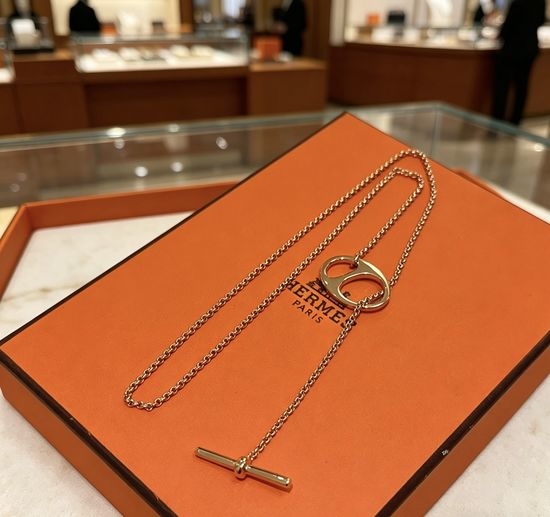 Hermes Classic Initial Pendant Necklace Simple Fashion Jewelry