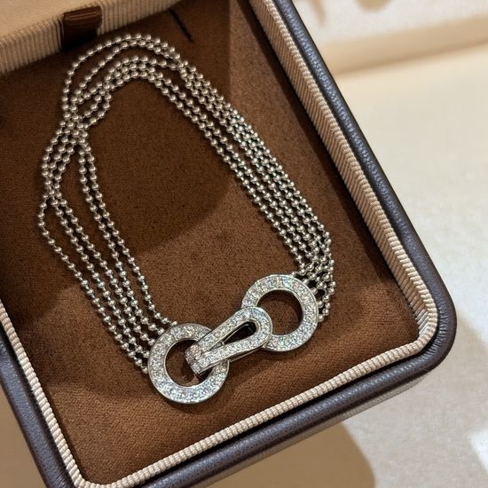 Cartier Full Pave Bead Chain Bracelet