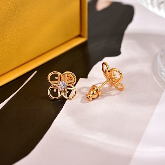 Fendi Simple Delicate Daily Wear Stud Earrings