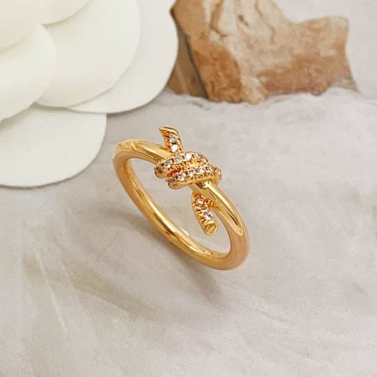 Tiffany & Co. Rose Gold Knot Inlaid Ring