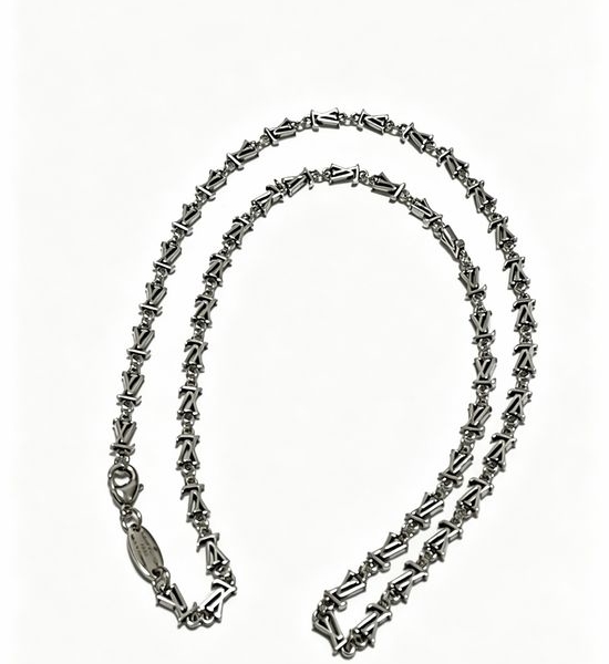 Louis Vuitton LV Vintage Style Silver Necklace