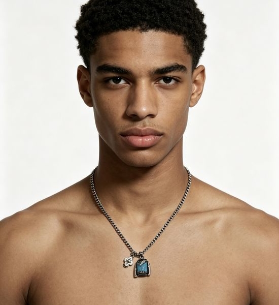 Louis Vuitton LV Vintage Style Silver Necklace