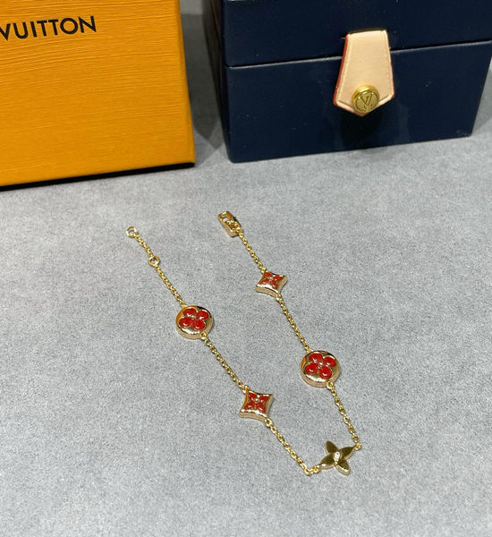 Louis Vuitton LV Red Shell Five Flower Bracelet