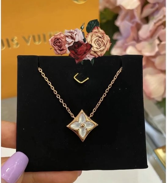 Louis Vuitton LV Monogram White Shell Necklace