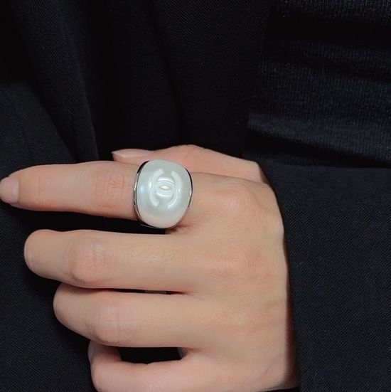 Chanel Trendy Retro Silver Statement Ring