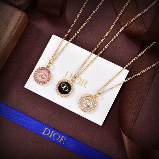 Christian Dior CD Dior New Letter Pendant Necklace Set