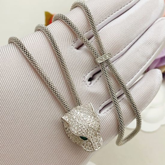 Cartier Full Diamond Leopard Pendant Necklace