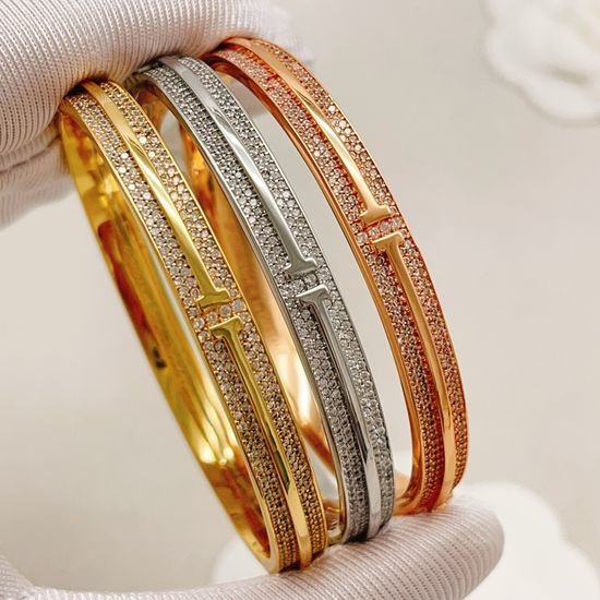 Fendi Sparkling Double T Diamond Bangle