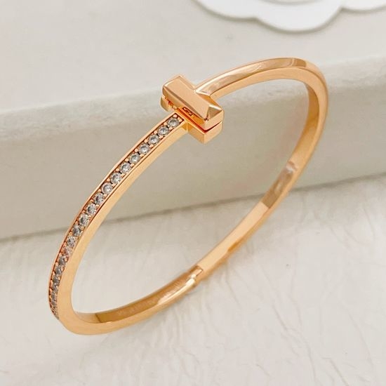 Tiffany & Co. Rose Gold Half Diamond Bracelet