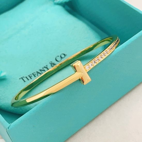 Tiffany & Co. Gold Half Diamond Bracelet