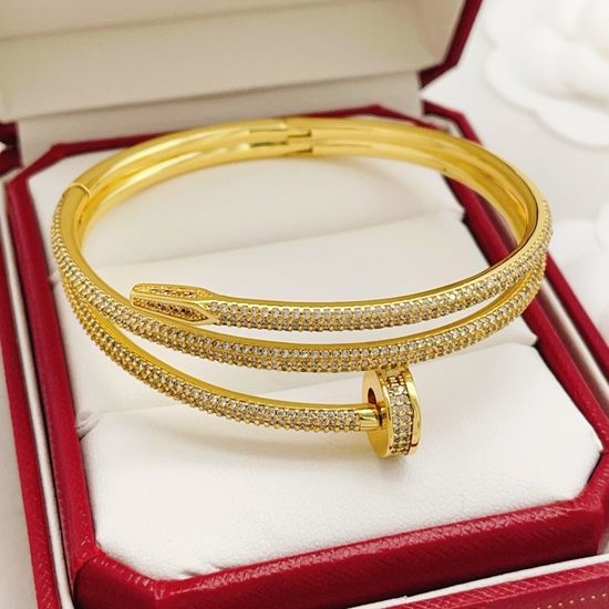 Cartier Half Diamond Three Coil Bracelet