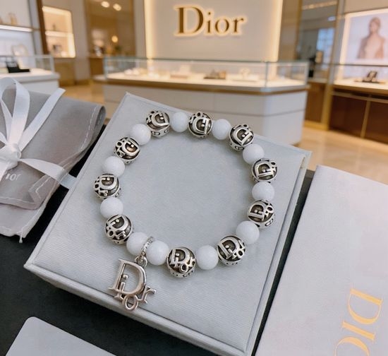 Christian Dior CD Agate Retro Punk Style Bracelet