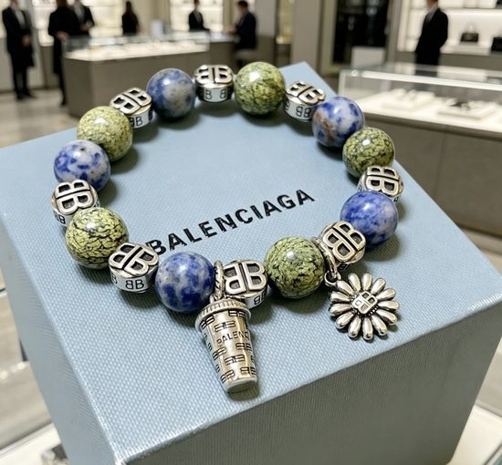 Balenciaga Natural Stone Retro Style Bracelet