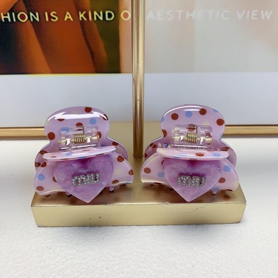 Miu Miu Mini Heart Hair Claw Pair