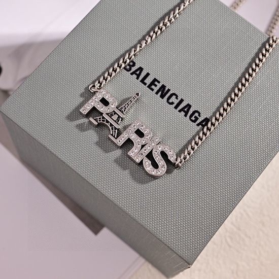 Balenciaga Premium 18k Gold Plated Pendant Necklace