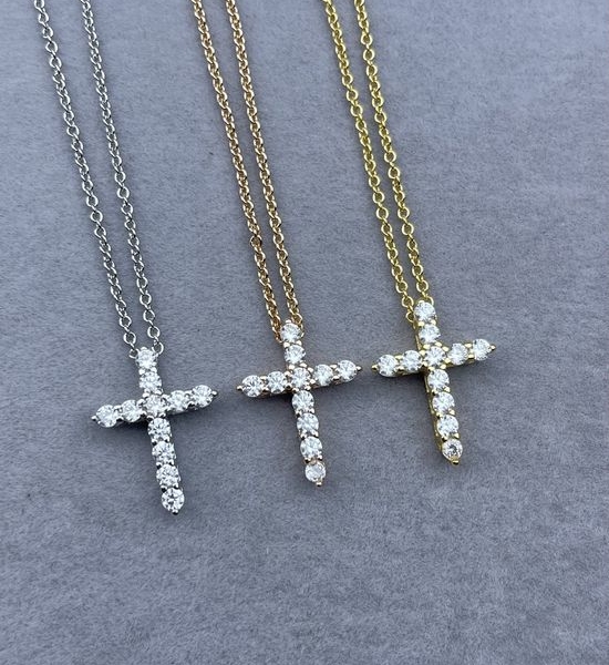 Tiffany & Co. Trendy Cross Pendant Layered Necklace