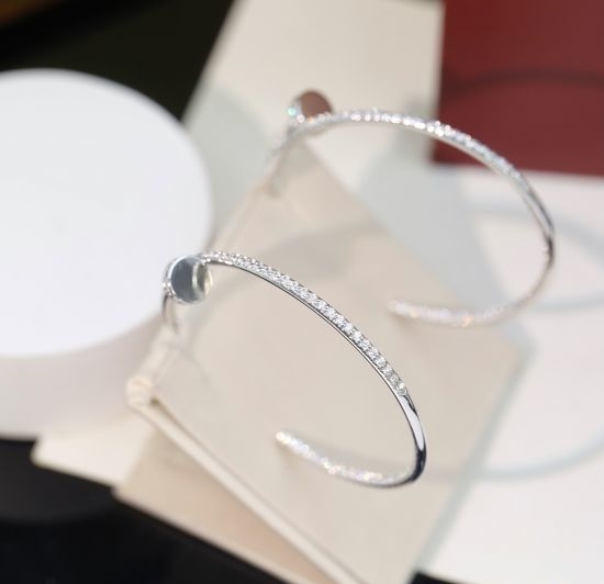 Cartier Full Diamond Nail Shape Stylish Earrings