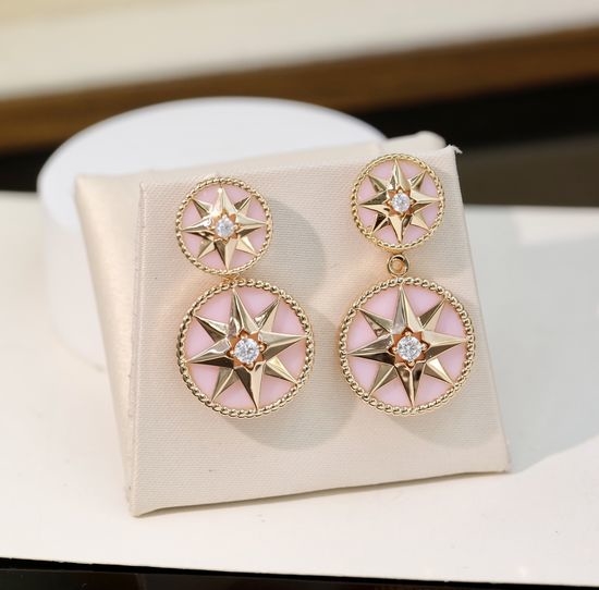 Christian Dior CD Opal Detachable Pearl Elegant Earrings