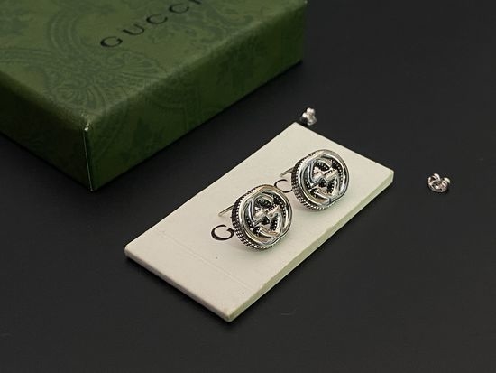 Gucci Double G Logo Stud Earrings Hypoallergenic Fashion Jewelry