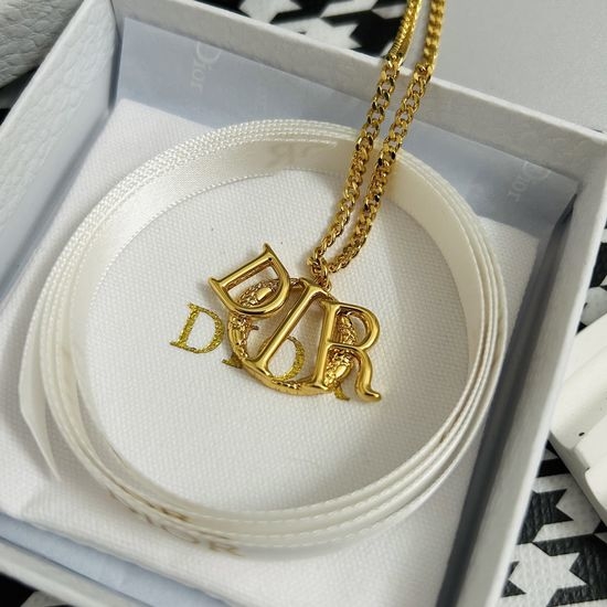 Christian Dior CD Trendy Letter Pendant Necklace