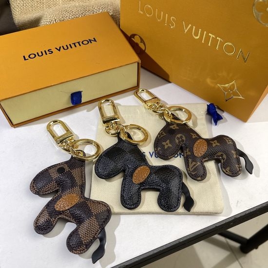 Louis Vuitton LV Horse Shaped Leather Key Chain