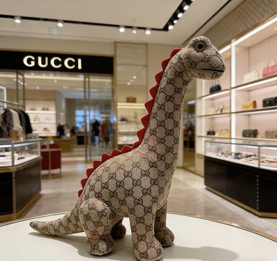 Gucci Handmade Movable Joint Dinosaur Plush Doll