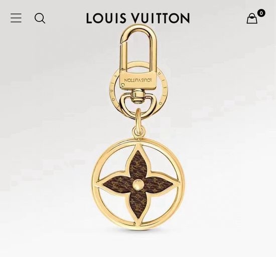 Louis Vuitton LV Hollow Out Flower Keychain Bag Charm