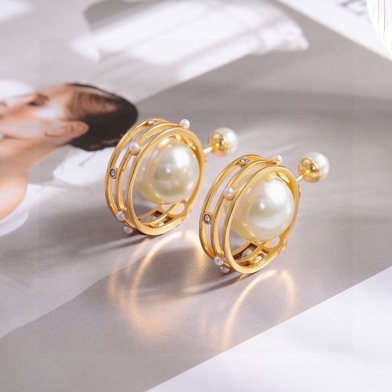 Christian Dior CD Letter Design Metal Earrings