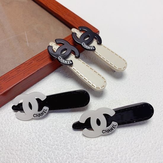 Chanel Double Logo Hair Clip Set