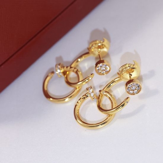 Cartier Sterling Silver Nail Stud Earrings