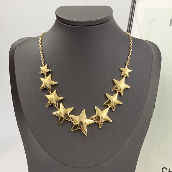 Chanel Gold Star Motif Choker Necklace