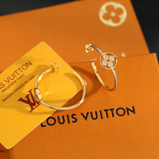 Louis Vuitton LV Polished Letter Logo Stud Earrings
