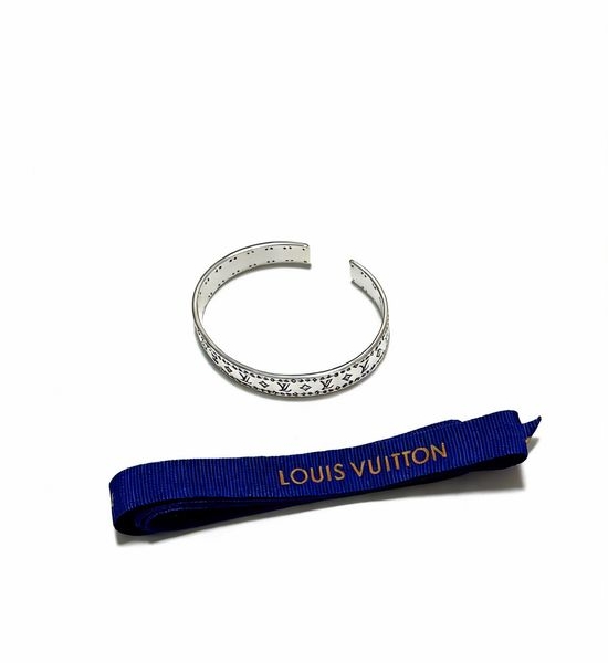 Louis Vuitton LV Vintage Adjustable Punk Silver Bracelet