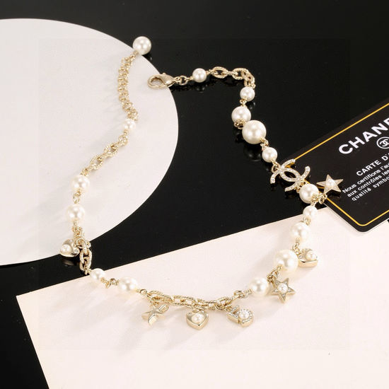 Chanel Classic Heart Star Pendant Necklace Minimalist Daily Wear