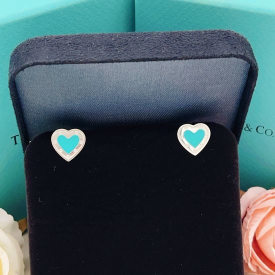 Fendi Silver Heart Stud Earrings